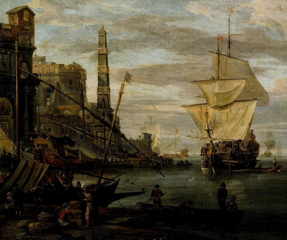 Abraham Storck - Harbour scene - S-1994-258 - Finnish National Gallery