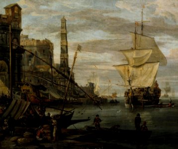 Abraham Storck - Harbour scene - S-1994-258 - Finnish National Gallery