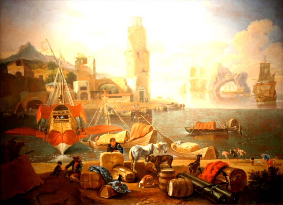 Abraham Storck - Vue d'un port méridional