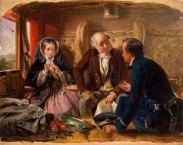 Abraham Solomon - First Class - The Meeting. And at first meeting loved. - Google Art Project. Free illustration for personal and commercial use.