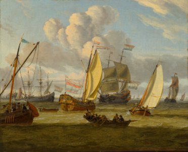 Abraham Storck - Shipping in an estuary 2021 CKS 20054 0145