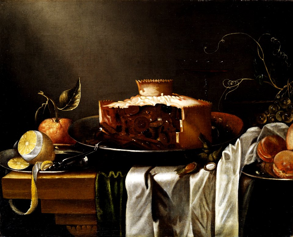 Abraham van Calraet (attr) Stillleben mit Pastete