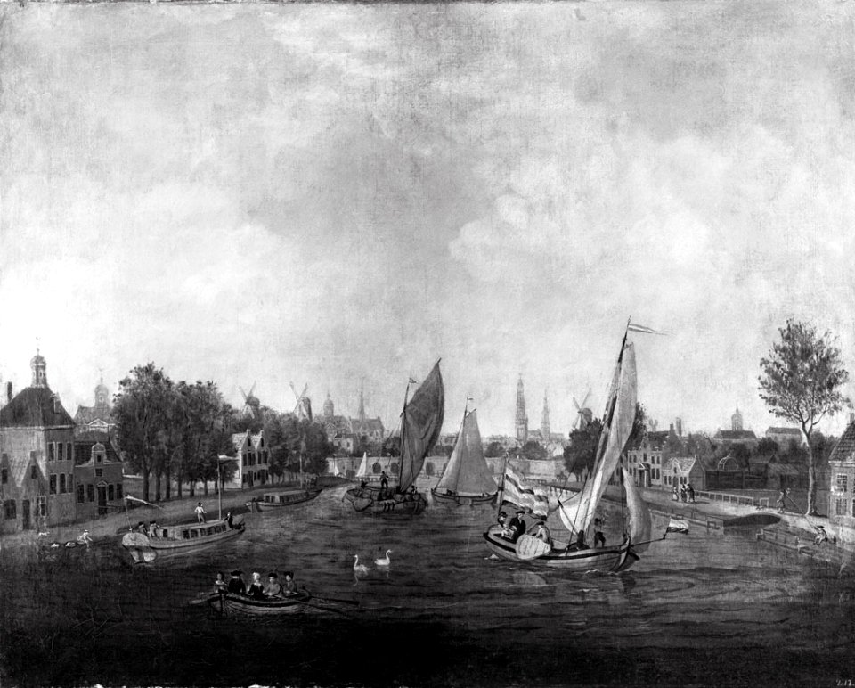 Abraham Storck - De Amstel bij de Hogesluis - SA 2910 - Amsterdam Museum