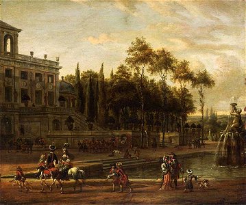 Abraham Storck - Italianate Park Landscape - WGA21818