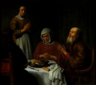 Abraham van Dijck - Family Saying Grace - NM 412 - Nationalmuseum