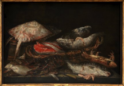 Abraham van Beijeren - Still Life with Fish on a Stone Table - KMS321 - Statens Museum for Kunst