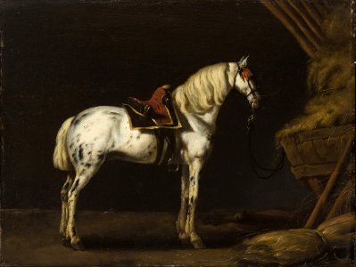 Abraham van Calraet follower - White Horse in a Stable E1924-3-91