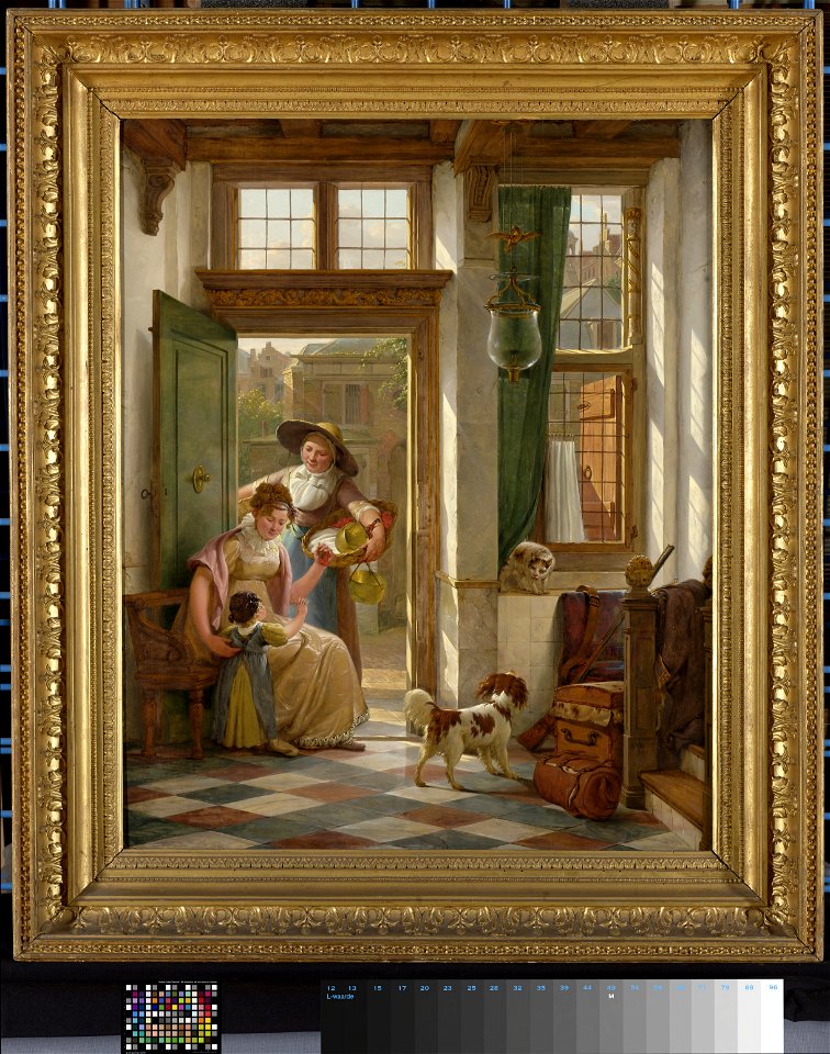 Abraham van Strij (I) - Een kersenverkoopster aan de deur - BR2101 - Rijksmuseum Twenthe