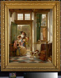 Abraham van Strij (I) - Een kersenverkoopster aan de deur - BR2101 - Rijksmuseum Twenthe
