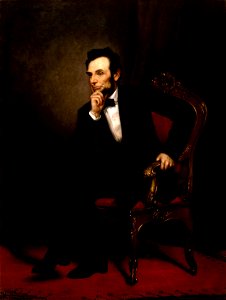 AbrahamLincolnOilPainting1869Restored. Free illustration for personal and commercial use.
