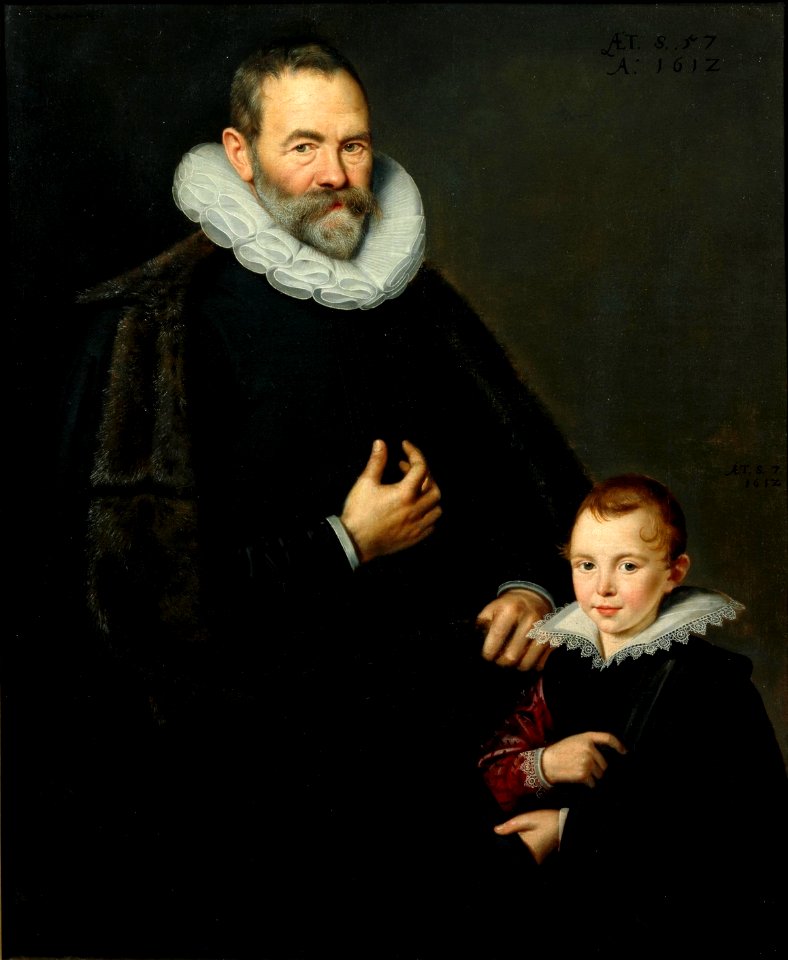Abraham Vinck - Portret van Hans Martens (1555-1613) en zijn zoon David (1605-1665) - 18056 - Centraal Museum