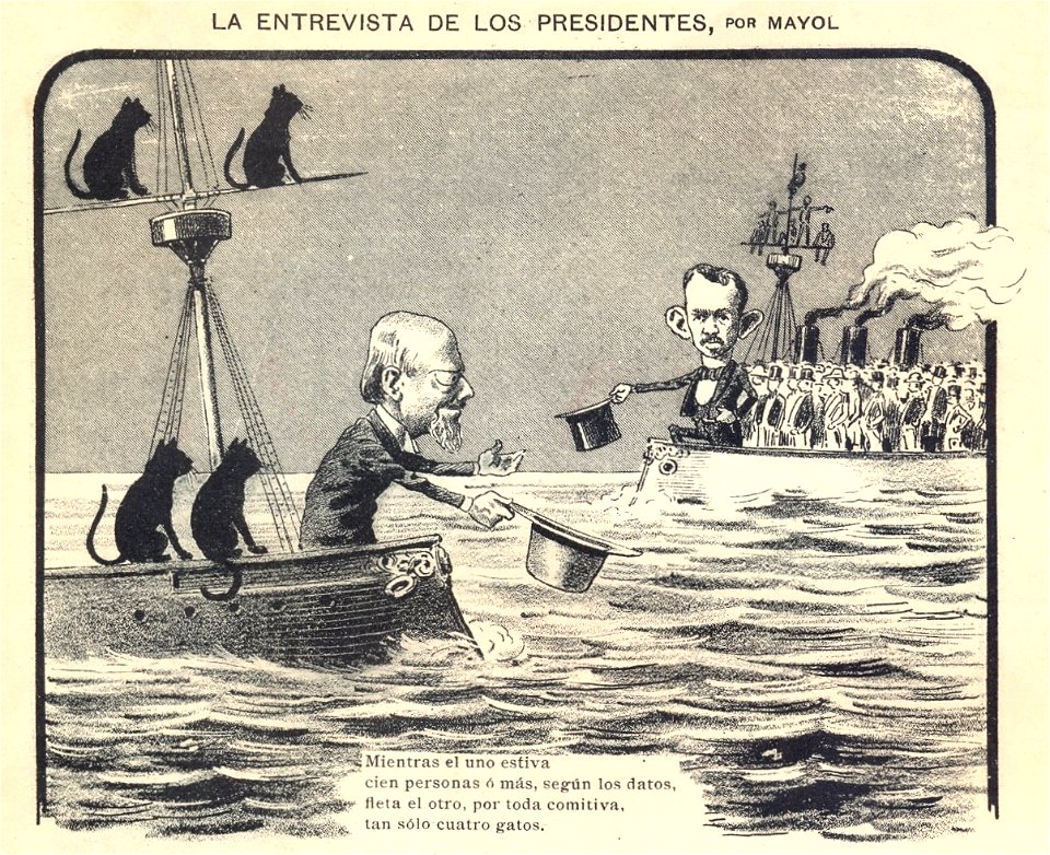 Abrazo del Estrecho caricatura