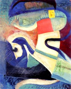Abstract Composition, Flue, White, Yellow
