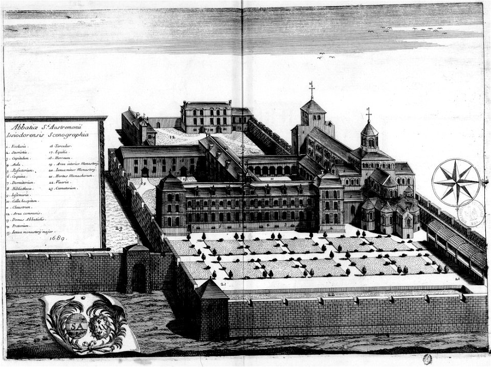 Abtei Sr-Austremoine d'Issoire.Grafik vor 1789