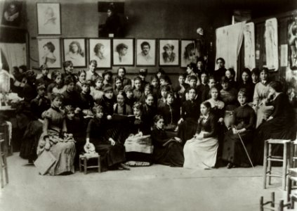 Academie Julian, Paris, group of art students
