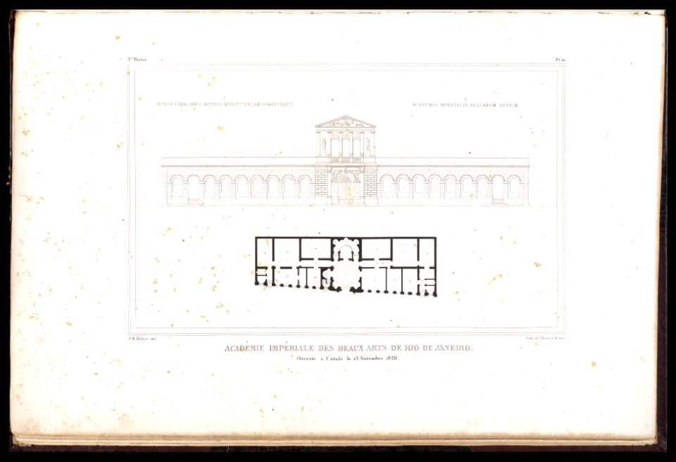 Académie Impériale des Beaux Arts de Rio de Janeiro - ouverte à l'étude le 15 Novembre 1826 (1), da Coleção Brasiliana Iconográfica