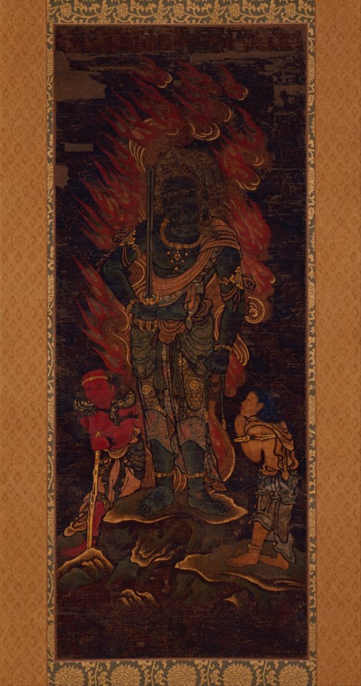 Acala Vidy^ar^aja (Fudō Myōō) and Two Attendants - Google Art Project