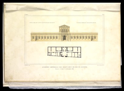 Académie Impériale des Beaux Arts de Rio de Janeiro - ouverte à l'étude le 15 Novembre 1826 (2), da Coleção Brasiliana Iconográfica