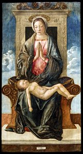 Accademia - Madonna in trono che adora il Bambino dormiente - Giovanni Bellini C.591