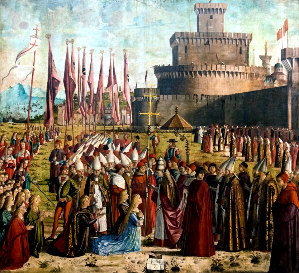 Accademia - Incontro dei pellegrini con papa Ciriaco - Vittore Carpaccio