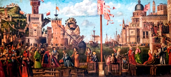 Accademia - Incontro e partenza dei fidanzati - Vittore Carpaccio
