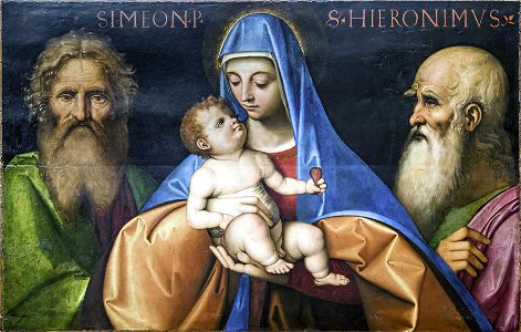 Accademia - Madonna con il Bambino e SS.Simeone e Girolamo by Giovanni Agostino da Lodi Cat.605