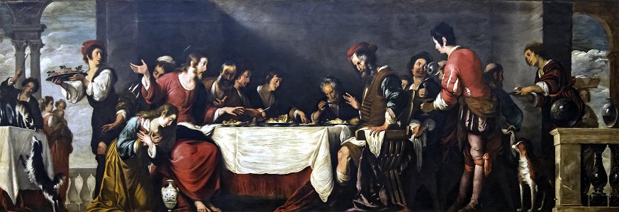Accademia - Convito in casa di Simeone by Bernardo Strozzi cat777