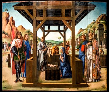 Accademia - Natività tra i ss. Giacomo ed Eustachio, Nicolò e Marco di Lazzaro Bastiani