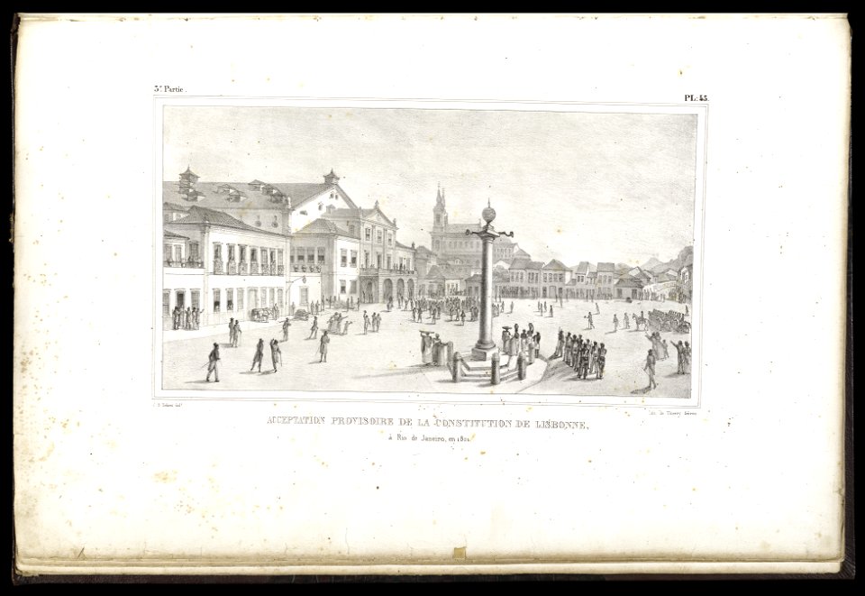 Acceptation provisoire de la constitution de Lisbonne, - à Rio de Janeiro, en 1821, da Coleção Brasiliana Iconográfica