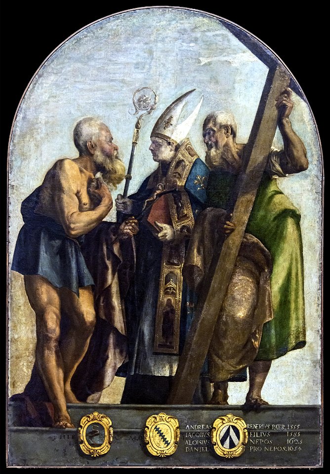 Accademia - Saints Jerome, Louis of Toulouse and Andrew by Tintoretto