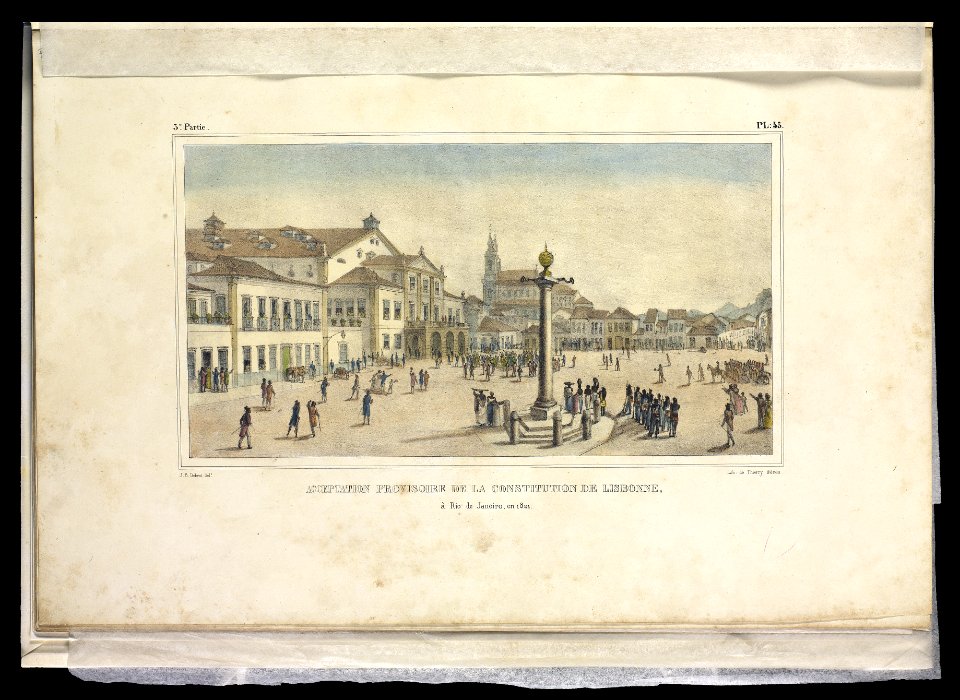 Acceptation provisoire de la constitution de Lisbonne, - à Rio de Janeiro, en 1821.(, da Coleção Brasiliana Iconográfica