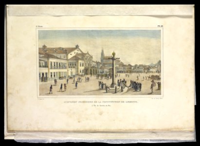 Acceptation provisoire de la constitution de Lisbonne, - à Rio de Janeiro, en 1821.(, da Coleção Brasiliana Iconográfica