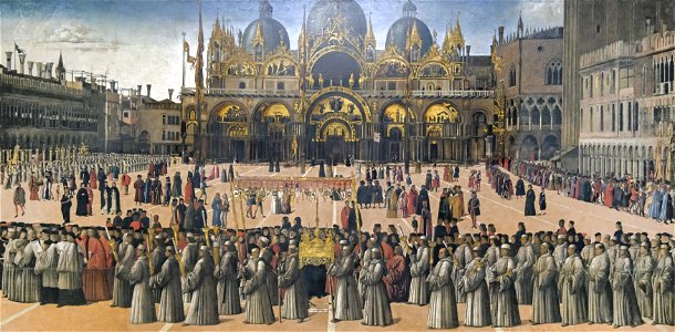 Accademia - Procession in piazza San Marco by Gentile Bellini