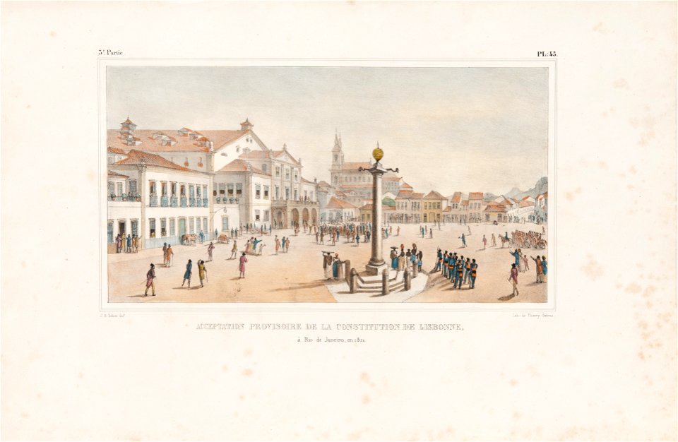 Acceptation provisoire de la constitution de Lisbonne, à Rio de Janeiro, en 1821 (1), da Coleção Brasiliana Iconográfica