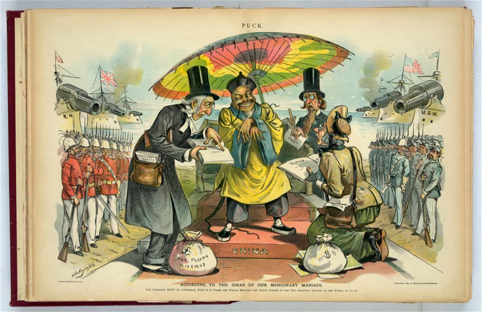According to the ideas of our missionary maniacs, the Chinaman must be converted, even if it takes the whole military and naval forces of the two greatest nations of the world to do it - LCCN2012648565