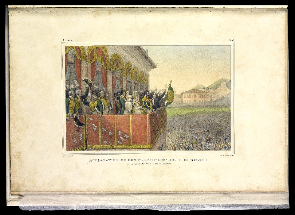 Acclamation de Don Pédro 1er. Empereur du Brésil; - au camp de Stª. Anna, à Rio-de-Janeiro (1), da Coleção Brasiliana Iconográfica