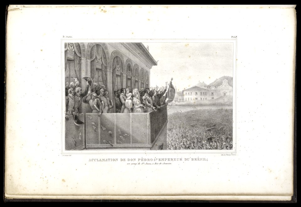 Acclamation de Don Pédro 1er. Empereur du Brésil; - au camp de Stª. Anna, à Rio-de-Janeiro (2), da Coleção Brasiliana Iconográfica