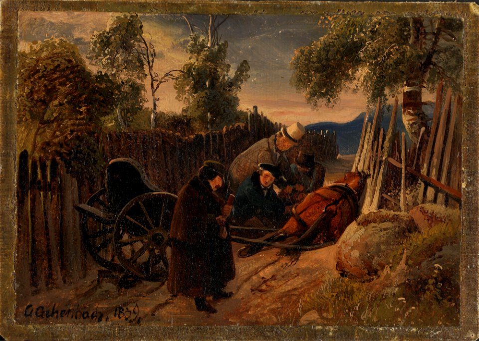 Andreas Achenbach - Et kjøreuhell - NG.M.04334 - National Museum of Art, Architecture and Design