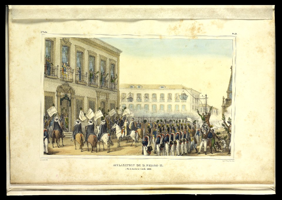 Acclamation de D. Pedro II. - à Rio de Janeiro le 7 Avril, 1831 (1), da Coleção Brasiliana Iconográfica