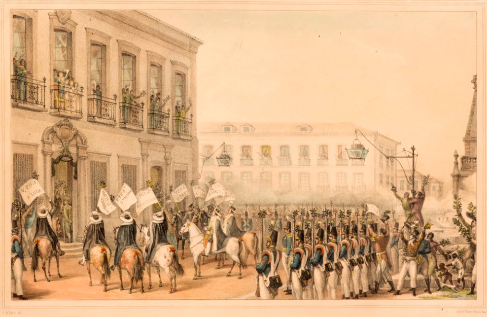 Acclamation de D. Pedro II. à Rio de Janeiro le 7 Avril, 1831 (2), da Coleção Brasiliana Iconográfica