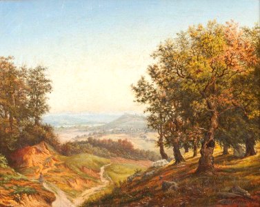 Andreas Achenbach - Blick aus dem Wald ins Tal
