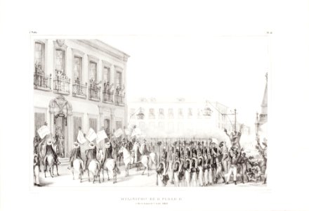 Acclamation de D. Pedro II. à Rio de Janeiro le 7 Avril, 1831 (1), da Coleção Brasiliana Iconográfica