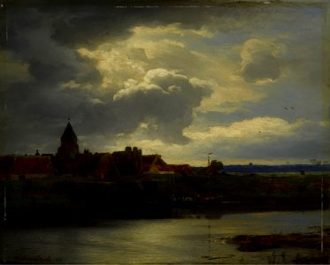 Andreas Achenbach - Landschaft mit Fluss