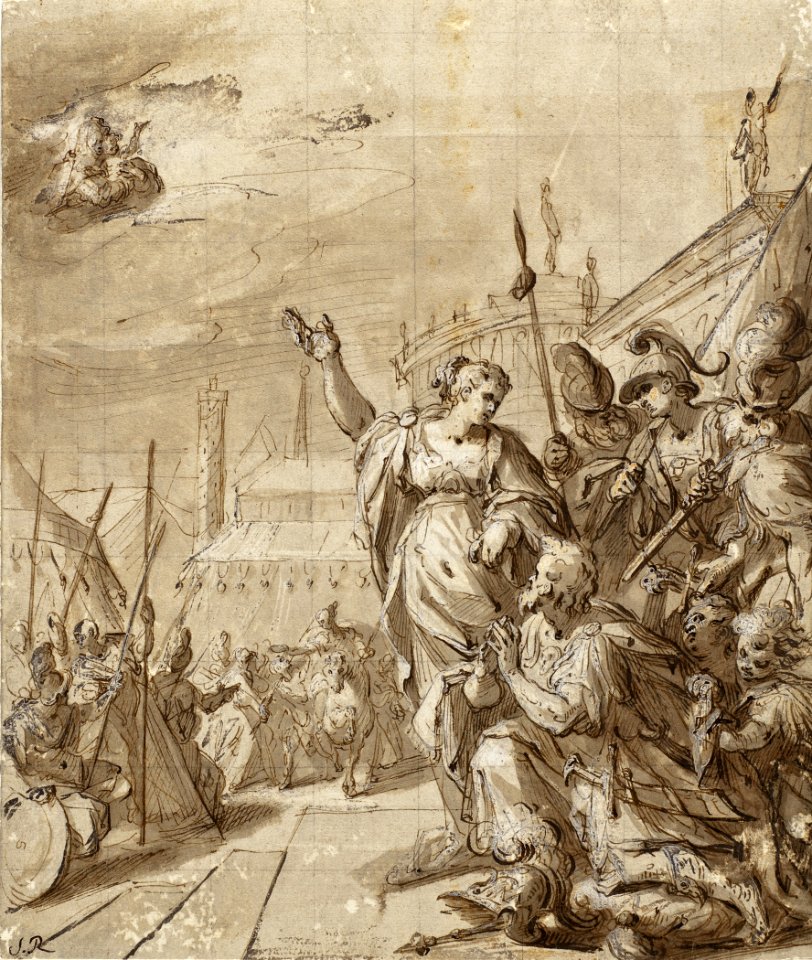 Hans Van Aachen - Augustus and the Tiburtine Sibyl 1580 - 1585 Los Angeles County Museum of Art - Ma-149015