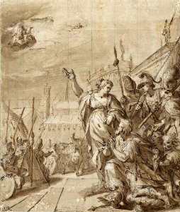 Hans Van Aachen - Augustus and the Tiburtine Sibyl 1580 - 1585 Los Angeles County Museum of Art - Ma-149015
