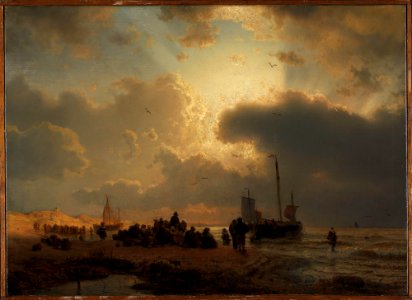 Andreas Achenbach - Beach by Scheveningen - NG.M.00205 - National Museum of Art, Architecture and Design