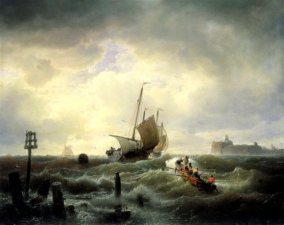 Achenbach, ingang tot de haven van Hellevoetsluis