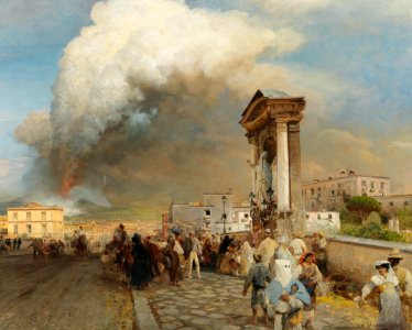 Oswald Achenbach Ausbruch des Vesuv