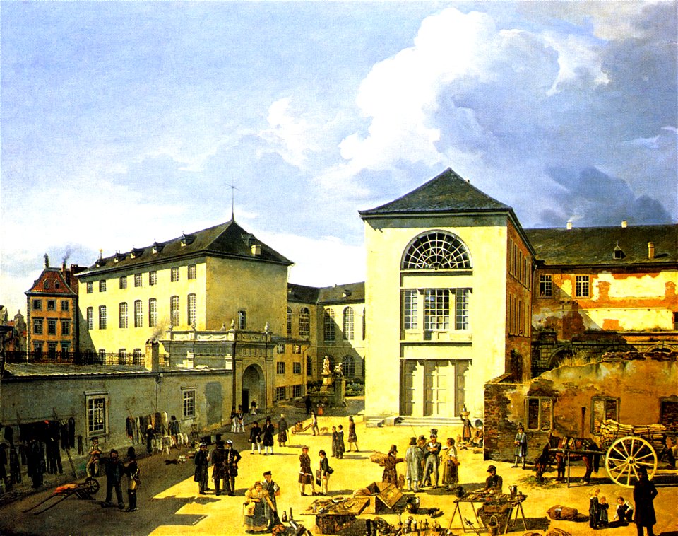 Die alte Akademie in Duesseldorf by Andreas Achenbach 1831