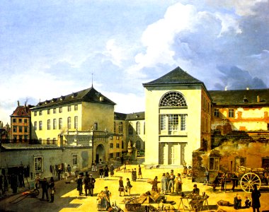 Die alte Akademie in Duesseldorf by Andreas Achenbach 1831